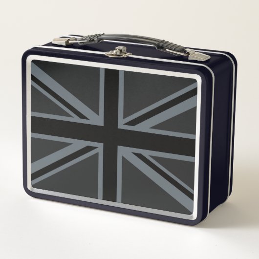 Lunch Box Drapeau noir Union Jack UK Design (Devant)