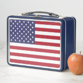 Lunch Box Drapeau rouge blanc et bleu patriotique américain (En situation)