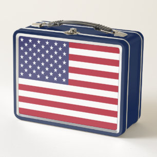 Lunch Box Drapeau rouge blanc et bleu patriotique américain