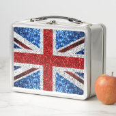 Lunch Box Drapeau rouge bleu blanc brillant parties scintill (En situation)