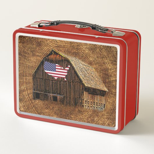 Lunch Box Drapeau rustique américain (Dos)