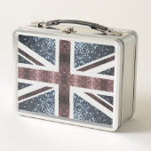Lunch Box Drapeau rustique UK rouge bleu étincelants parties (Devant)