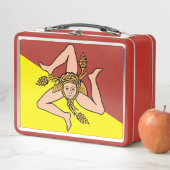 Lunch Box Drapeau sicilien Trinacria Sicilia (En situation)