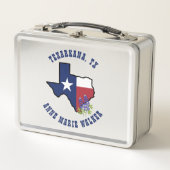 Lunch Box Drapeau Texas avec Fleur d'État Bluebonnet personn (Devant)