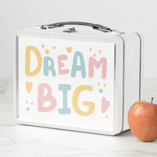 Lunch Box Dream Big Pastel Hearts (En situation)
