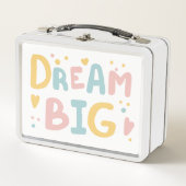 Lunch Box Dream Big Pastel Hearts (Devant)
