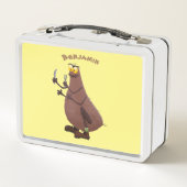 Lunch Box Drôle affamé pulette affamée dessin animé (Dos)