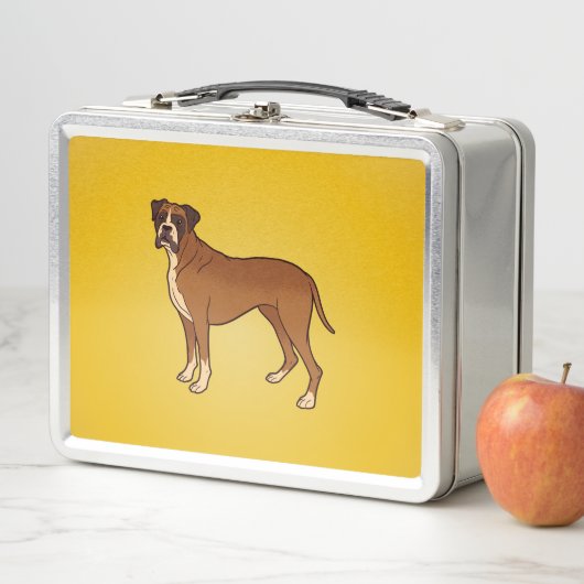 Lunch Box Drôle Boxer Chien race Design (En situation)