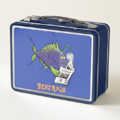 Lunch Box Drôle caricature de poisson de pêcheur (Dos)