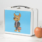 Lunch Box Drôle chien en costume d'entreprise dessin animé (En situation)