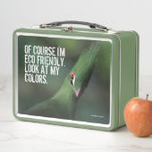 Lunch Box Drôle Curieux Guinée Turaco Oiseau Vert (En situation)