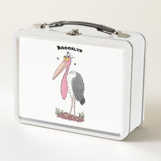 Lunch Box Drôle dessin animé de cigogne en marabou (Devant)