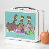 Lunch Box Drôle dessin animé de poulets de tricot (En situation)