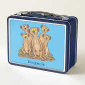 Lunch Box Drôle dessin de la famille meerkat (Dos)