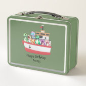 Lunch Box Drôle dinosaure Yacht fête d'anniversaire do-it-yo (Devant)