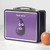 Lunch Box Drôle Eggplant Cartoon Caractère Cute Vegetable (En situation)