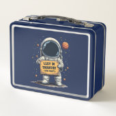 Lunch Box Drôle perdu dans la pensée astronaute l'illustrati (Dos)