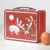 Lunch Box Drôle Père Noël et Reindeer Cartoon (En situation)