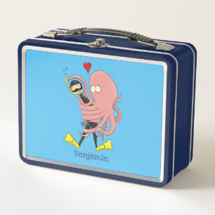 Lunch Box Drôle pieuvre embrasse plongeur dessin animé humou