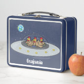 Lunch Box Drôle poule dans l'espace dessin animé (En situation)