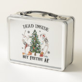 Lunch Box Drôle Skeleton de Noël - Mort à l'intérieur mais F (Dos)