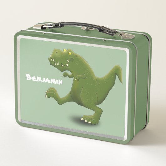 Lunch Box Drôle T rex dinosaure dessin animé humour (Dos)