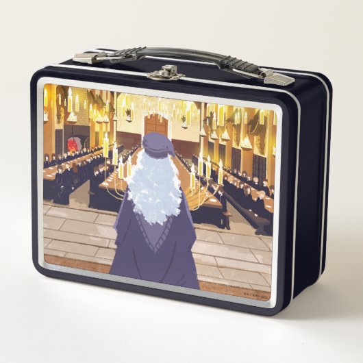Lunch Box Dumbledore Parlant dans la grande salle Hogwarts (Devant)
