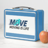 Lunch Box Dynamic logo with runner silhouette and text Move (En situation)
