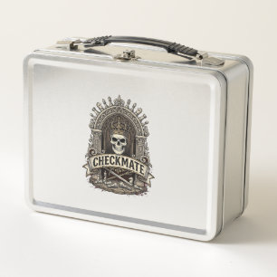 Lunch Box Échec et mat Roi Crâne Échecs Vintage