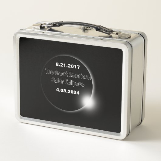 Lunch Box Éclipse solaire double date 2024 et 2017 (Dos)