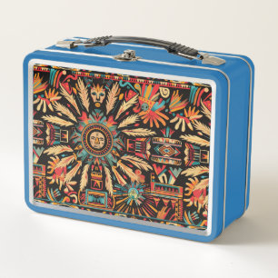 Lunch Box Eco-Friendly Bleu clair "Aztec Dream" Enfants Lunc