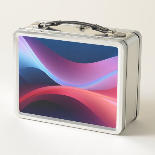 Lunch Box École abstraite bleu foncé violet (Dos)