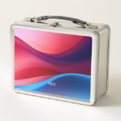 Lunch Box École abstraite bleu foncé violet (Devant)