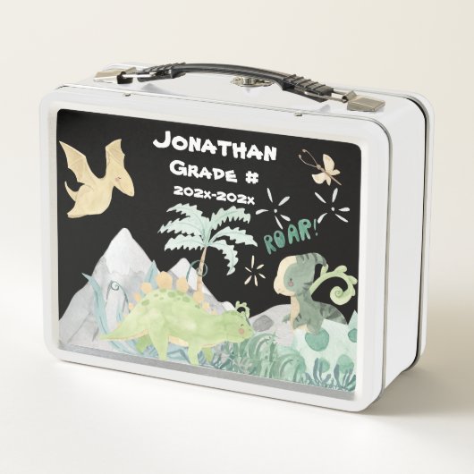 Lunch Box École Cute Dinosaur (Dos)