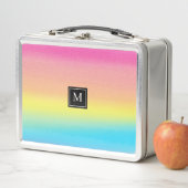 Lunch Box Ecole Monogramme Arc-en-ciel (En situation)