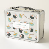 Lunch Box École Motif de Sushi et Noodles (Dos)