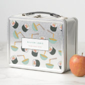 Lunch Box École Motif de Sushi et Noodles (En situation)