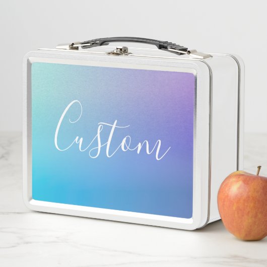 Lunch Box Écriture de script modifiable moderne | Ombre colo (En situation)