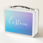 Lunch Box Écriture de script modifiable moderne | Ombre colo (Dos)