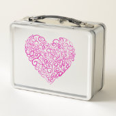 Lunch Box Écriture spirale coeur rose pour la Saint Valentin (Dos)