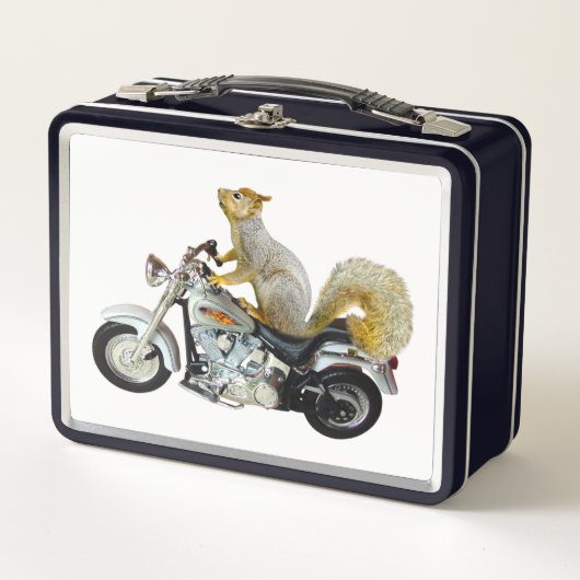 Lunch Box Écureuil sur boîte à lunch pour moto (Devant)