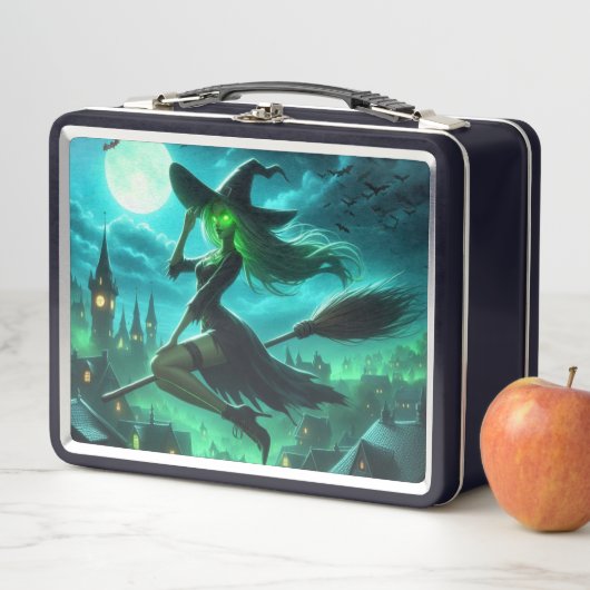 Lunch Box Éffrayante verdure Halloween sorcière (En situation)