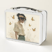 Lunch Box Élégance Douce dans une Danse de Papillon (Dos)