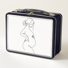 Lunch Box Élégance maternelle : Art linéaire de femmes encei