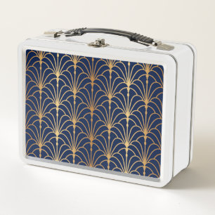Lunch Box Elégance orientale : Motif de ventilateur d'or