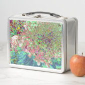 Lunch Box Élégant Corail et Chartreuse Limelight Hydrangea (En situation)