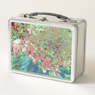 Lunch Box Élégant Corail et Chartreuse Limelight Hydrangea