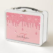 Lunch Box Élégant effet de Parties scintillant rose personna (Devant)