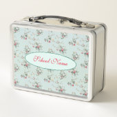 Lunch Box Élégant Floral Moderne Ajouter Votre Texte (Dos)