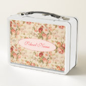 Lunch Box Élégant Floral Moderne Ajouter Votre Texte (Dos)